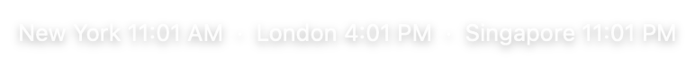 WorldTimeFinder menu bar clock showing New York, London, and Singapore times